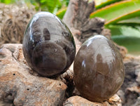 Polished Smokey Quartz Eggs x 6 From Madagascar