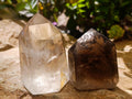 Polished Wispy Smokey Phantom Quartz Crystals x 6 From Madagascar