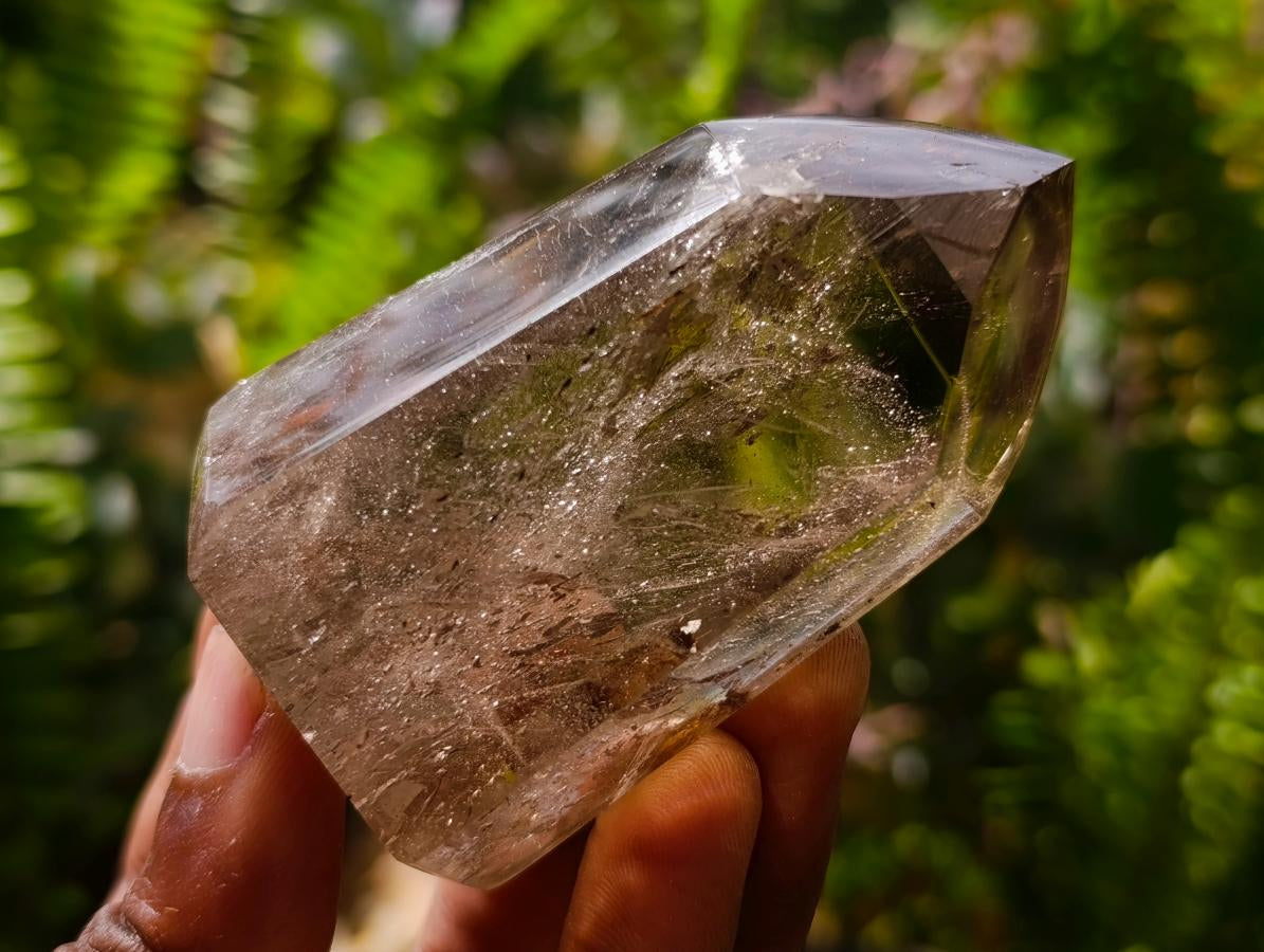 Polished Wispy Smokey Phantom Quartz Crystals x 6 From Madagascar