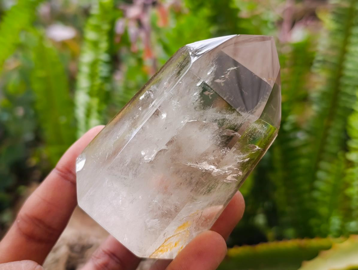 Polished Wispy Smokey Phantom Quartz Crystals x 6 From Madagascar