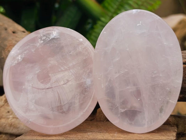 Polished Gemmy Rose Quartz Bowls x 6 From Madagascar