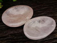 Polished Gemmy Rose Quartz Bowls x 6 From Madagascar