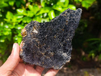 Polished Black Schorl Tourmaline Slices x 5 From Ambatondrazaka, Madagascar