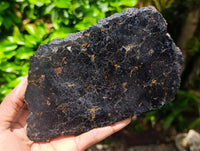 Polished Black Schorl Tourmaline Slices x 5 From Ambatondrazaka, Madagascar