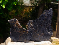 Polished Black Schorl Tourmaline Slices x 5 From Ambatondrazaka, Madagascar