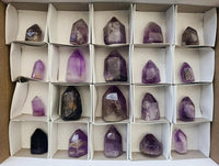 Polished Window Amethyst Crystals x 20 From Akansobe, Madagascar