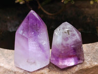 Polished Window Amethyst Crystals x 20 From Akansobe, Madagascar