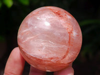 Polished Red Hematoid Quartz Spheres x 4 From Ambatondrazaka, Madagascar