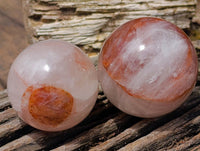 Polished Red Hematoid Quartz Spheres x 4 From Ambatondrazaka, Madagascar