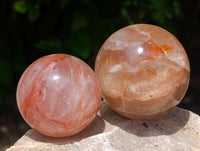 Polished Red Hematoid Quartz Spheres x 4 From Ambatondrazaka, Madagascar