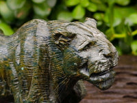 Hand Made Verdite Lioness Carvings x 2 From Zimbabwe