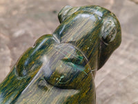 Hand Made Verdite Lioness Carvings x 2 From Zimbabwe