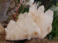 Natural Clear Quartz Crystal Clusters x 2 From Madagascar