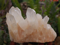 Natural Clear Quartz Crystal Clusters x 2 From Madagascar