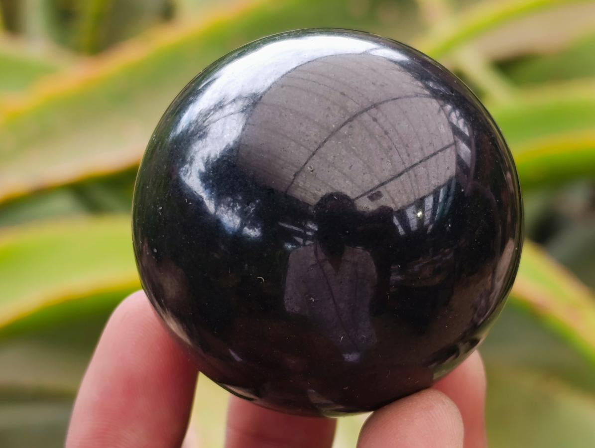 Polished Black Basalt Spheres x 12 From Madagascar
