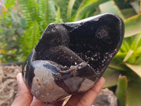 Polished Septerye Sauvage "Dragons Egg" Standing Free Forms x 2 From Mahajanga, Madagascar