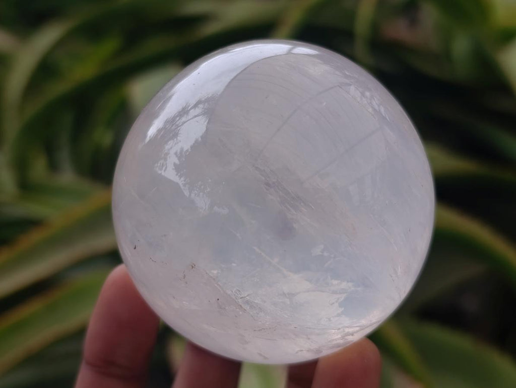 Polished Girasol Pearl Quartz Crystal Spheres x 5 From Ambatondrazaka, Madagascar