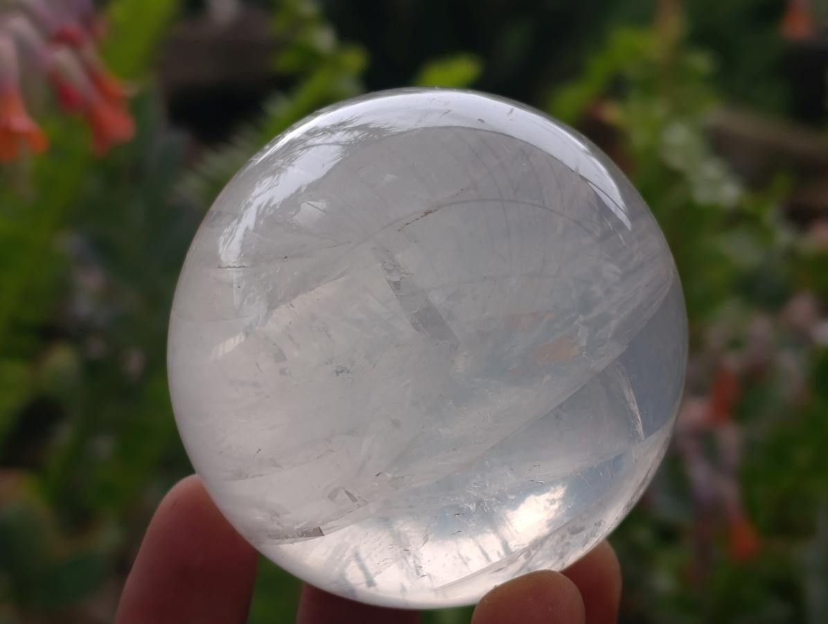 Polished Girasol Pearl Quartz Crystal Spheres x 5 From Ambatondrazaka, Madagascar