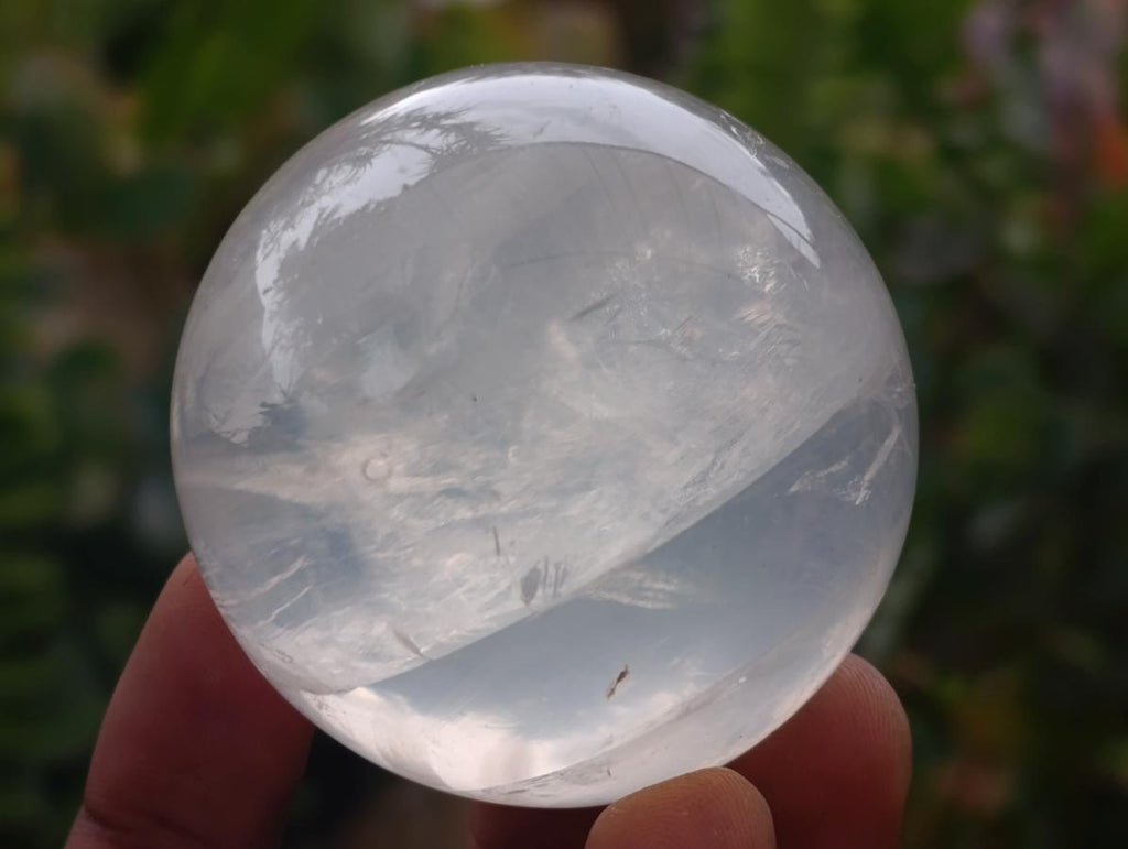 Polished Girasol Pearl Quartz Crystal Spheres x 5 From Ambatondrazaka, Madagascar