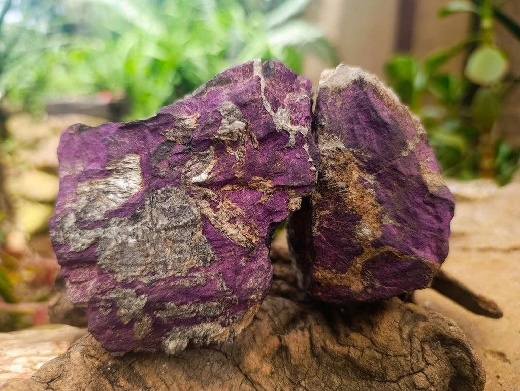 Natural Metallic Cobbed Purpurite Specimens x 6 From Erongo, Namibia