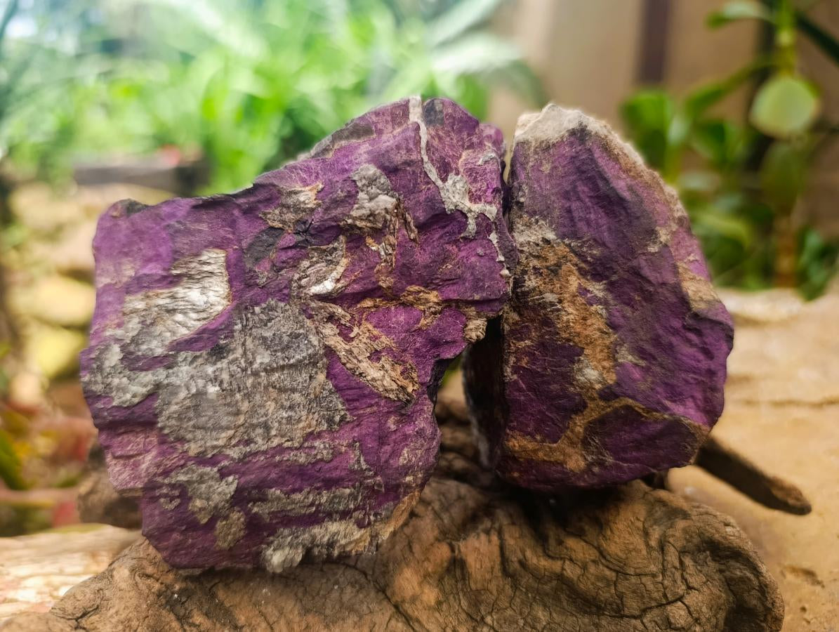 Natural Metallic Cobbed Purpurite Specimens x 6 From Erongo, Namibia