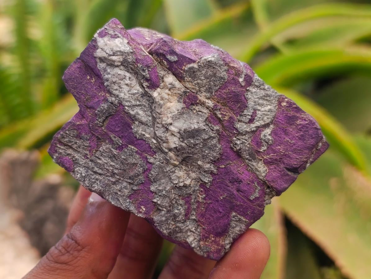 Natural Metallic Cobbed Purpurite Specimens x 6 From Erongo, Namibia