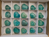 Polished Amazonite Hearts x 20 From Madagascar