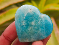 Polished Amazonite Hearts x 20 From Madagascar
