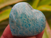 Polished Amazonite Hearts x 20 From Madagascar