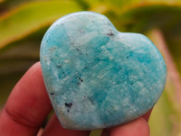 Polished Amazonite Hearts x 20 From Madagascar