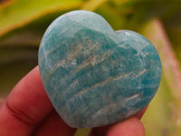 Polished Amazonite Hearts x 20 From Madagascar