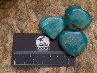 Polished Amazonite Hearts x 20 From Madagascar