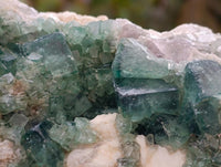 Natural Green Fluorite Cluster Specimens x 2 From Mandrosonoro, Madagascar