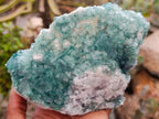 Natural Green Fluorite Cluster Specimens x 2 From Mandrosonoro, Madagascar