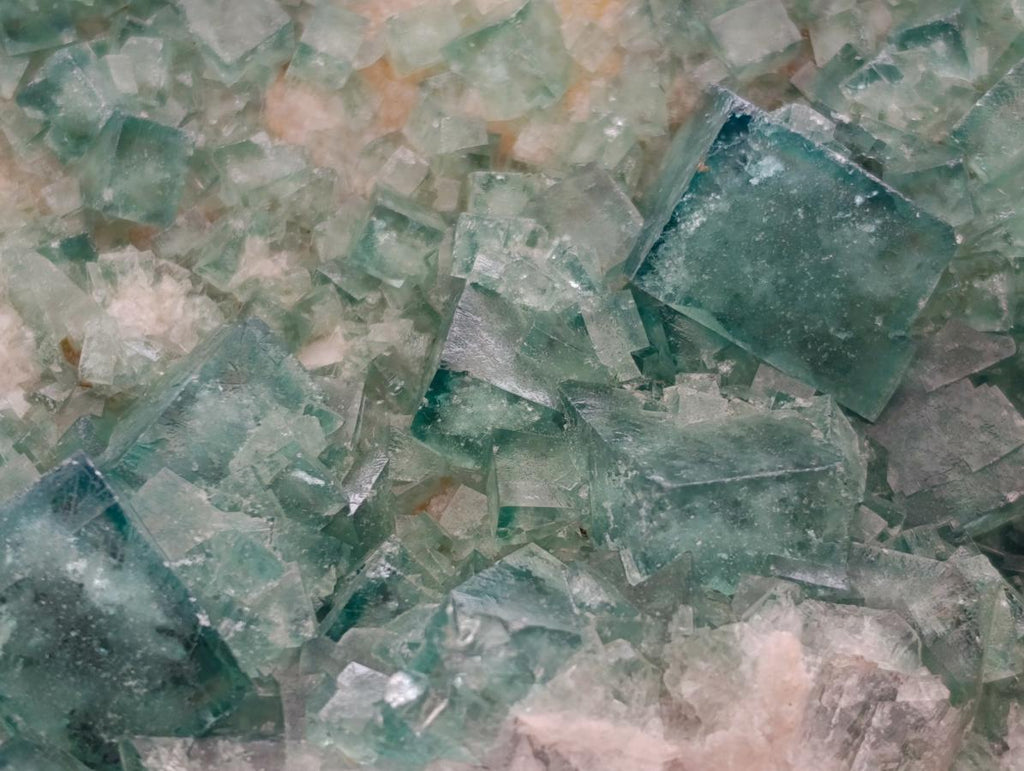 Natural Green Fluorite Cluster Specimens x 2 From Mandrosonoro, Madagascar