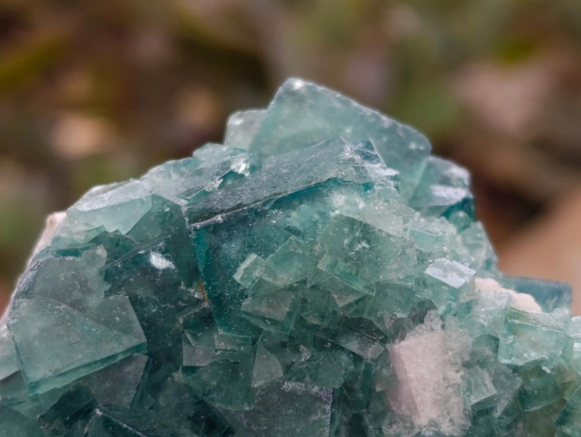 Natural Green Fluorite Cluster Specimens x 2 From Mandrosonoro, Madagascar