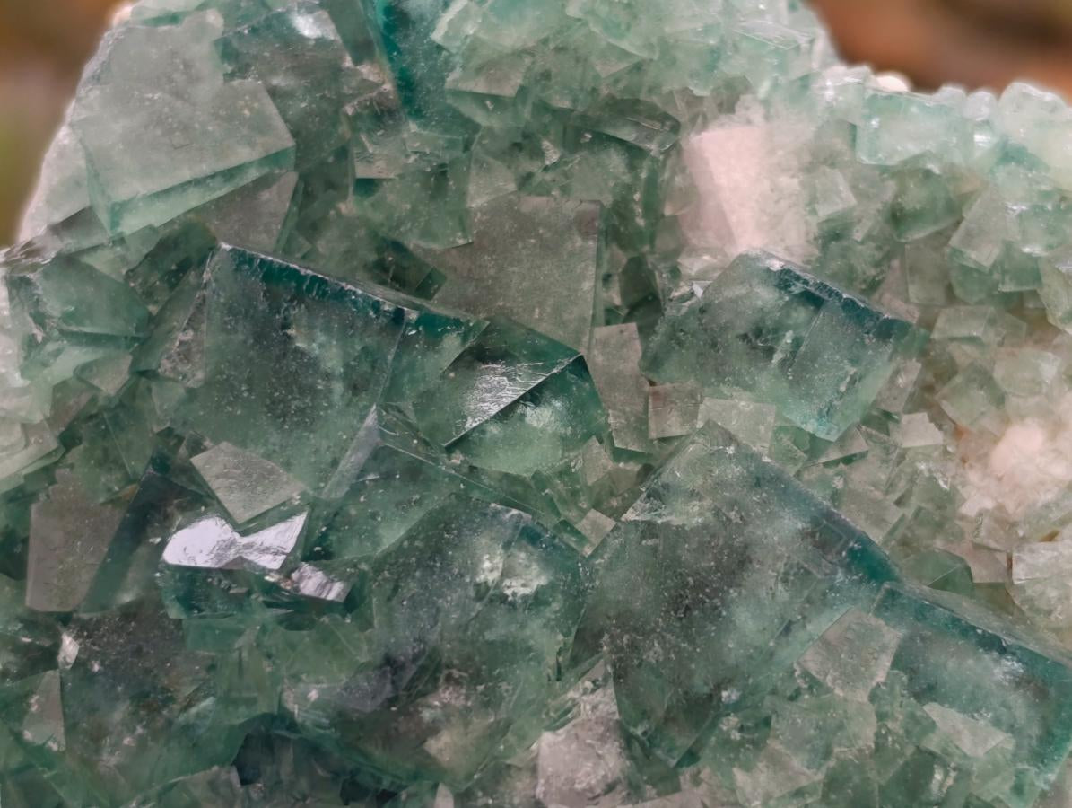 Natural Green Fluorite Cluster Specimens x 2 From Mandrosonoro, Madagascar