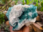 Natural Green Fluorite Cluster Specimens x 2 From Mandrosonoro, Madagascar