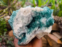 Natural Green Fluorite Cluster Specimens x 2 From Mandrosonoro, Madagascar