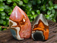 Polished Polychrome Jasper Flames x 6 From NW Coast, Madagascar