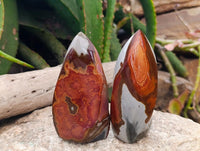Polished Polychrome Jasper Flames x 6 From NW Coast, Madagascar