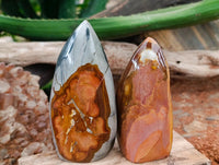 Polished Polychrome Jasper Flames x 6 From NW Coast, Madagascar