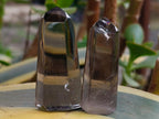Polished Wispy Smokey Window Quartz Crystals x 12 From Madagascar
