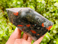Polished Bloodstone Display Crystals x 3 From Swaziland