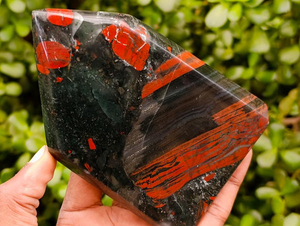 Polished Bloodstone Display Crystals x 3 From Swaziland