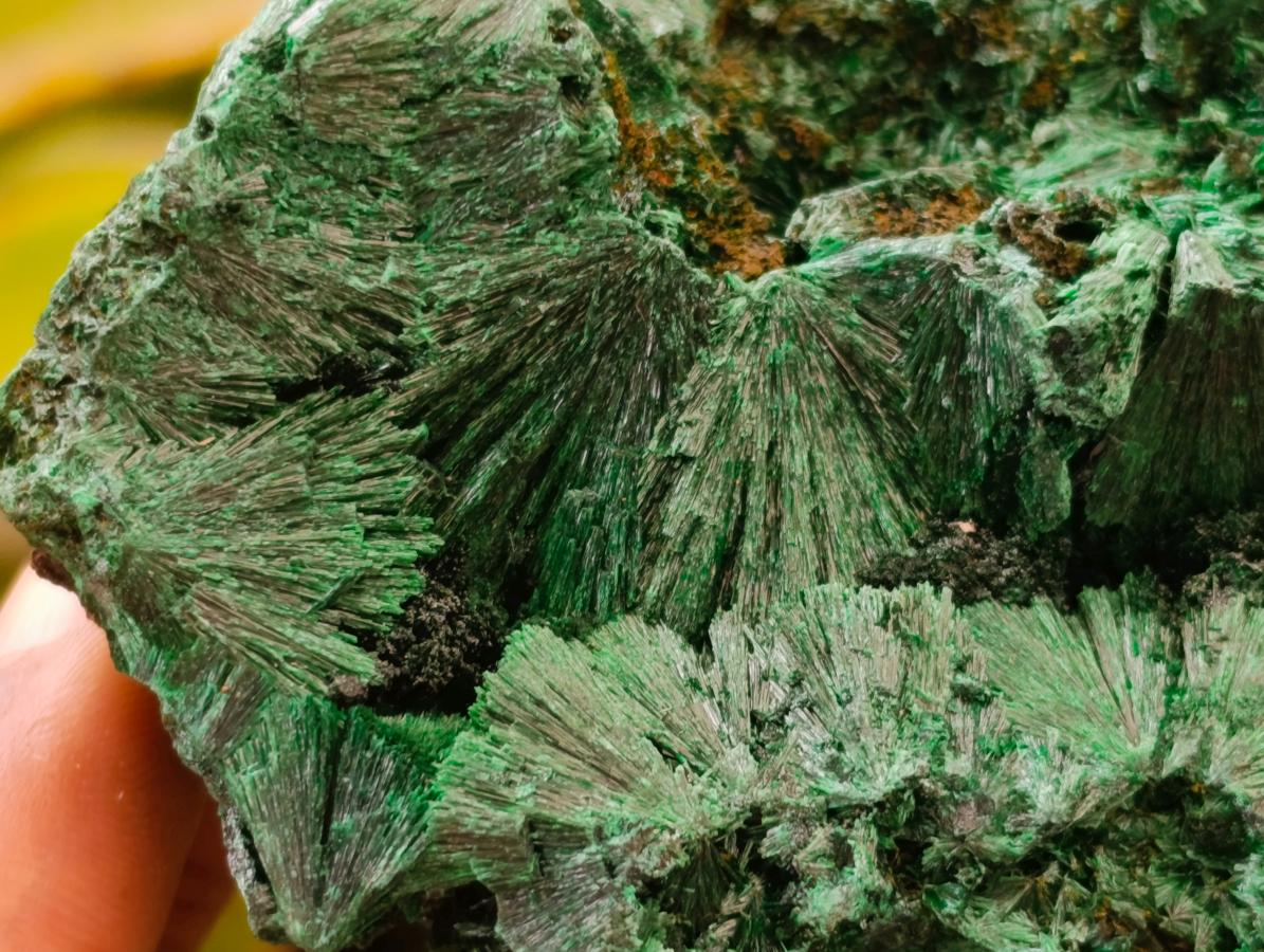 Natural Silky Malachite Specimens x 2 From Kasompe, Congo