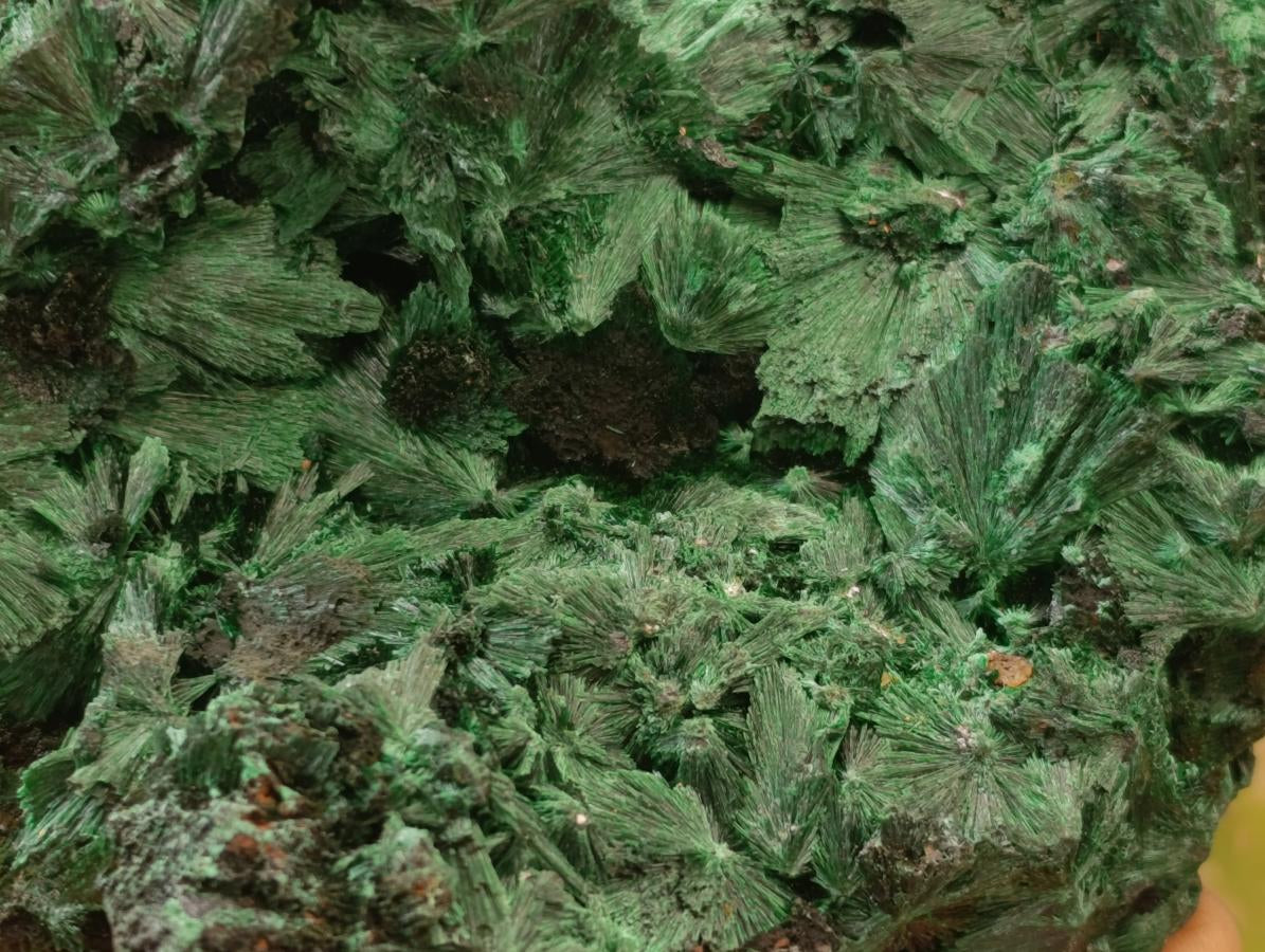 Natural Silky Malachite Specimens x 2 From Kasompe, Congo