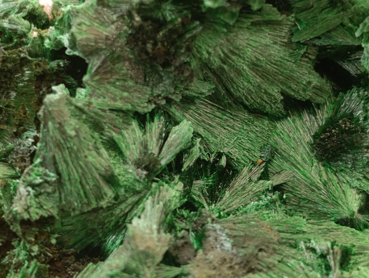 Natural Silky Malachite Specimens x 2 From Kasompe, Congo