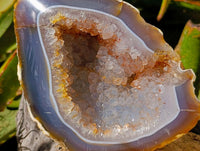 Polished Agate Geodes with Crystalline Centres x 2 From Maintirano, Madagascar