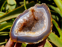 Polished Agate Geodes with Crystalline Centres x 2 From Maintirano, Madagascar